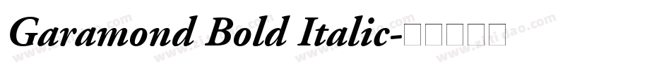 Garamond Bold Italic字体转换